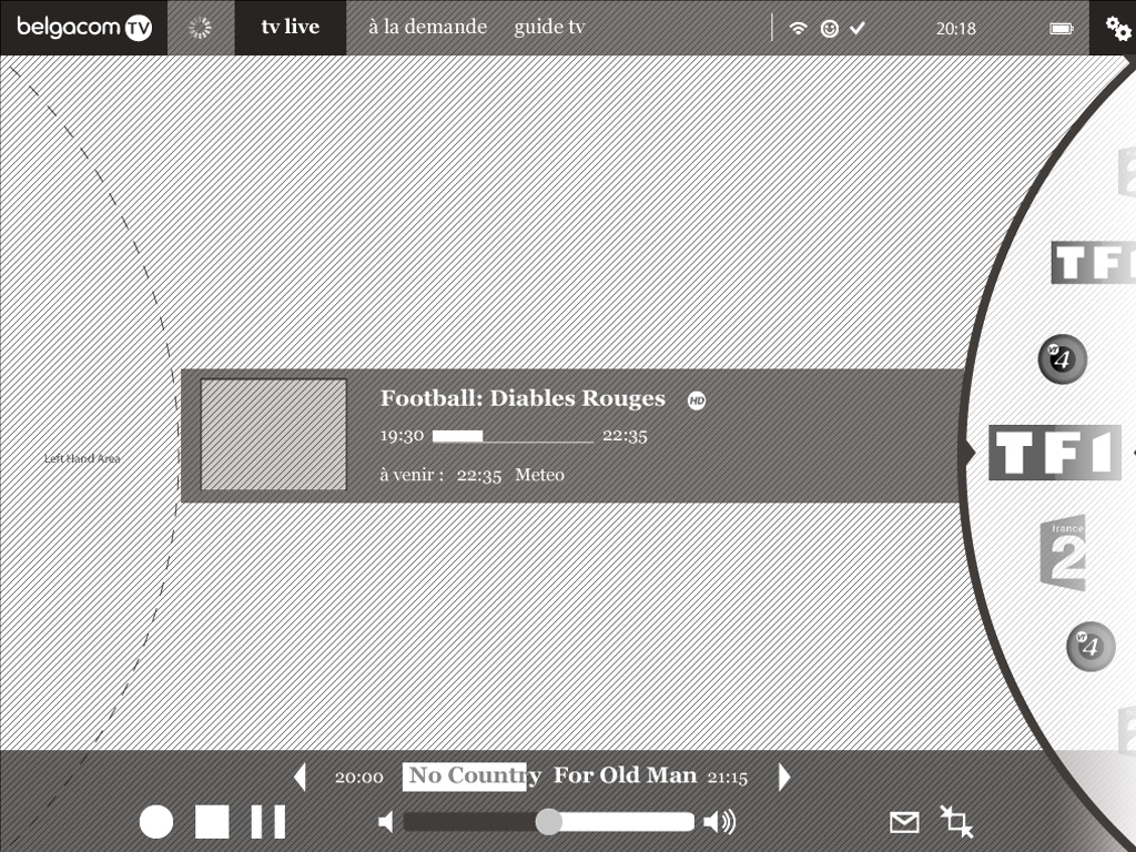 tv partout wireframe